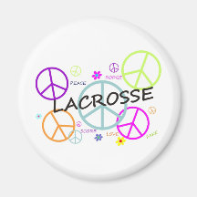 Lacrosse Colored Peace Signs Refrigerator Magnet
