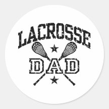 Lacrosse Dad Round Stickers