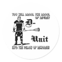 Lacrosse Defense DUnit Drool Sticker