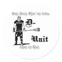 Lacrosse Defense DUnit Droppsd Sticker