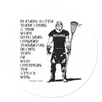 Lacrosse Defense Quote1 Sticker
