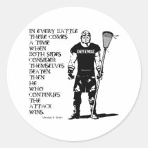Lacrosse Defense Quote1 Sticker