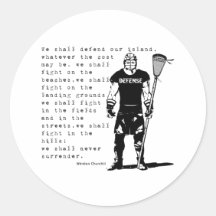 Lacrosse Defense Quote3 Sticker