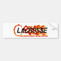 Lacrosse Designs Fireball Fastest black Bumper Sticker