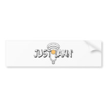 Lacrosse Designs JustLaxin Bumper Sticker bumper stickers