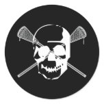 Lacrosse Designs LaxBallSkullWhite Sticker