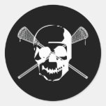 Lacrosse Designs LaxBallSkullWhite Sticker
