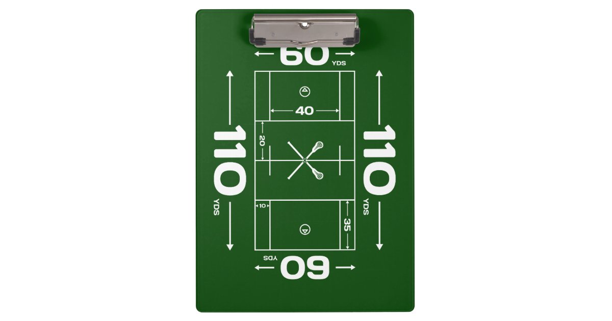 Lacrosse Field Clipboard Zazzle