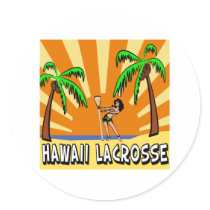 Lacrosse Flag Hawaii Sticker