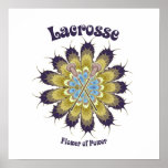 Lacrosse Flower of Power Poster