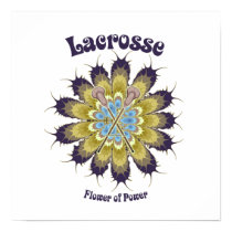 Lacrosse Flower of Power Poster