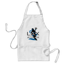 Lacrosse Girls LAX Attack Blue Apron