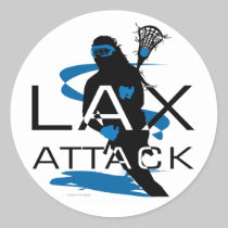 Lacrosse Girls LAX Attack Blue stickers