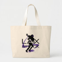 Lacrosse Girls LAX Attack Purple Canvas Bags