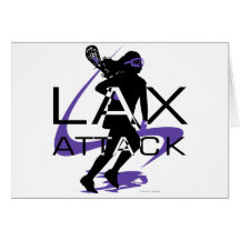 Lacrosse Girls LAX Attack Purple Card
