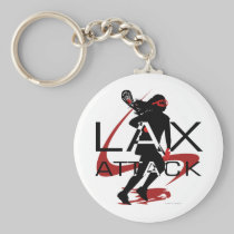 Lacrosse Girls LAX Attack Red keychains