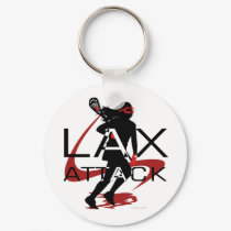 Lacrosse Girls LAX Attack Red keychains