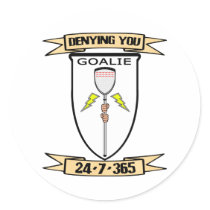 Lacrosse Goalie DenyYou Sticker