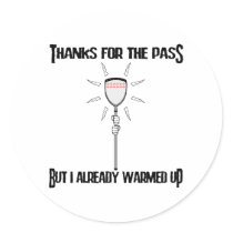 Lacrosse Goalie Thanks Sticker