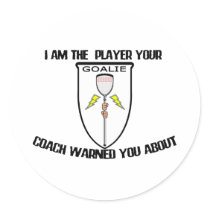 Lacrosse Goalie Warned Sticker
