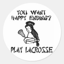 Lacrosse Humor HappyEnding Sticker