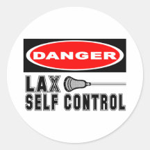 Lacrosse Humor sELFcONTROL Sticker