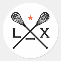 Lacrosse Lax Round Stickers