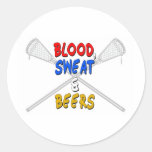 Lacrosse Lifestyle LAX BloodSweatBeers Sticker