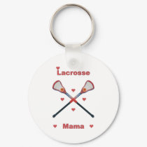 Lacrosse Mama Hearts keychains