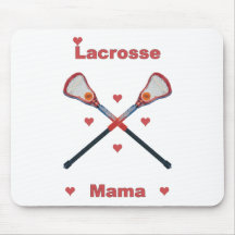 Lacrosse Mama Hearts Mouse Pads