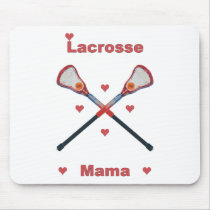 Lacrosse Mama Hearts Mouse Pads