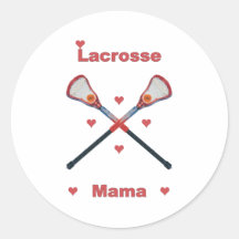Lacrosse Mama Hearts Sticker