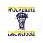 Lacrosse Mascot Wolverinies Sticker