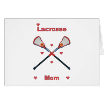 Lacrosse Mom Hearts Greeting Card