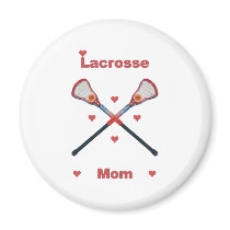 Lacrosse Mom Hearts Refrigerator Magnets