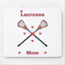 Lacrosse Mom Hearts Mouse Mats