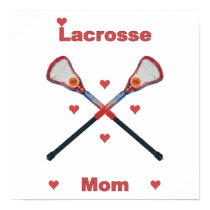Lacrosse Mom Hearts Posters