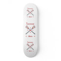 Lacrosse Mom Hearts Skateboard Deck