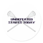 Lacrosse Motivation Undefeated Sticker