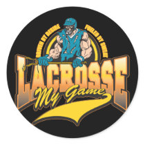 Lacrosse My Game Round Sticker