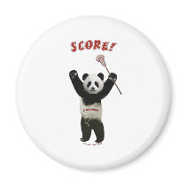 Lacrosse Panda Score Fridge Magnet