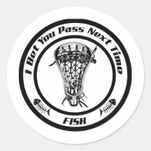 Lacrosse Pass Fish (no bkg) Stickers
