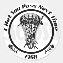 Lacrosse Pass Fish Sticker
