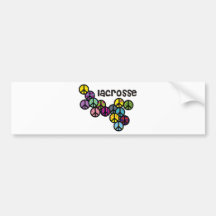 Lacrosse Peace Signs Filled Bumper Sticker
