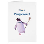 Lacrosse Penguin Greeting Cards