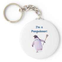 Lacrosse Penguin Key Chain