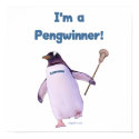 Lacrosse Penguin Poster