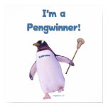 Lacrosse Penguin Poster