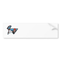 Lacrosse Player Crosse Stick Bumper Sticker