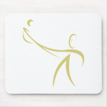 Lacrosse Player Icon Mousepads